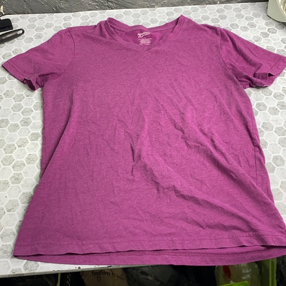 Arizona Jeans Large Purple V Neck Short Sleeve T - Picture 1 of 5